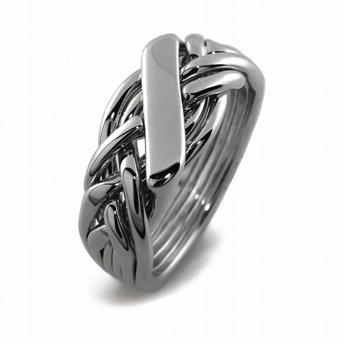 LADIES 6 band STERLING SILVER Puzzle Ring LS-61N