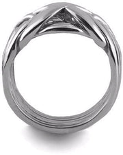 LADIES 8 band STERLING SILVER Puzzle Ring LS-8NX