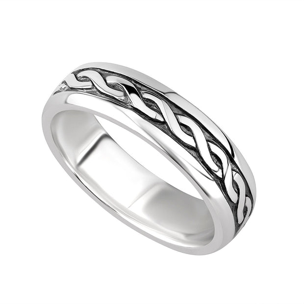 Women's Sterling Silver Celtic Wedding Ring S2648 - CladdaghRING.com